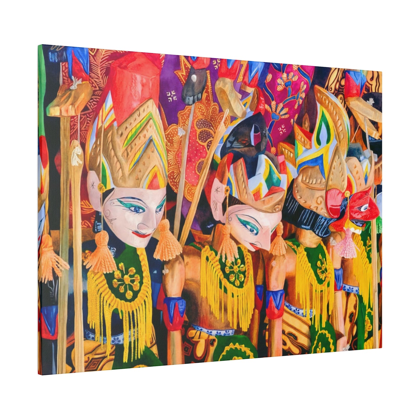 Wayang Tales: Indonesian Wall Art - Canvas
