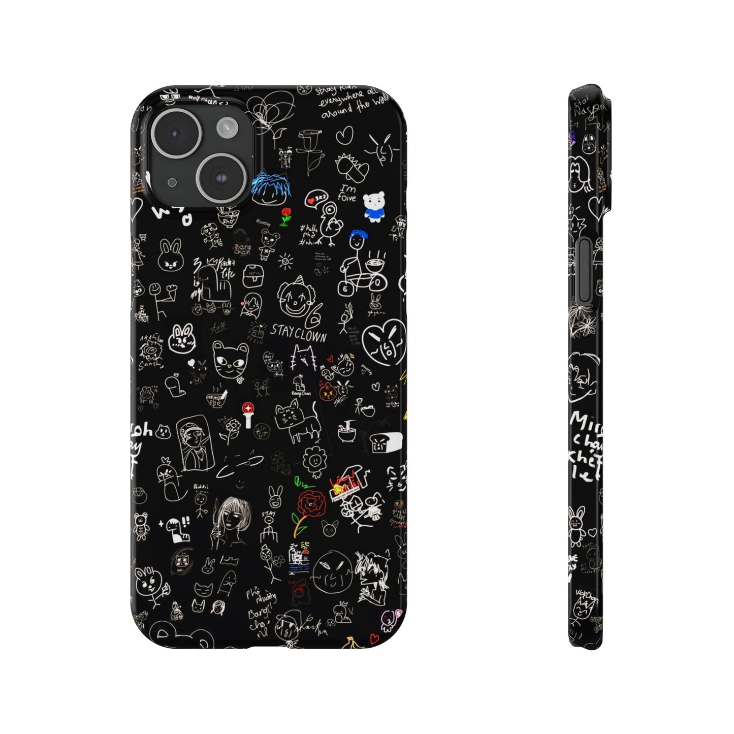 Kids Drawings Style Iphone 15, 14, 13, 12 Cases