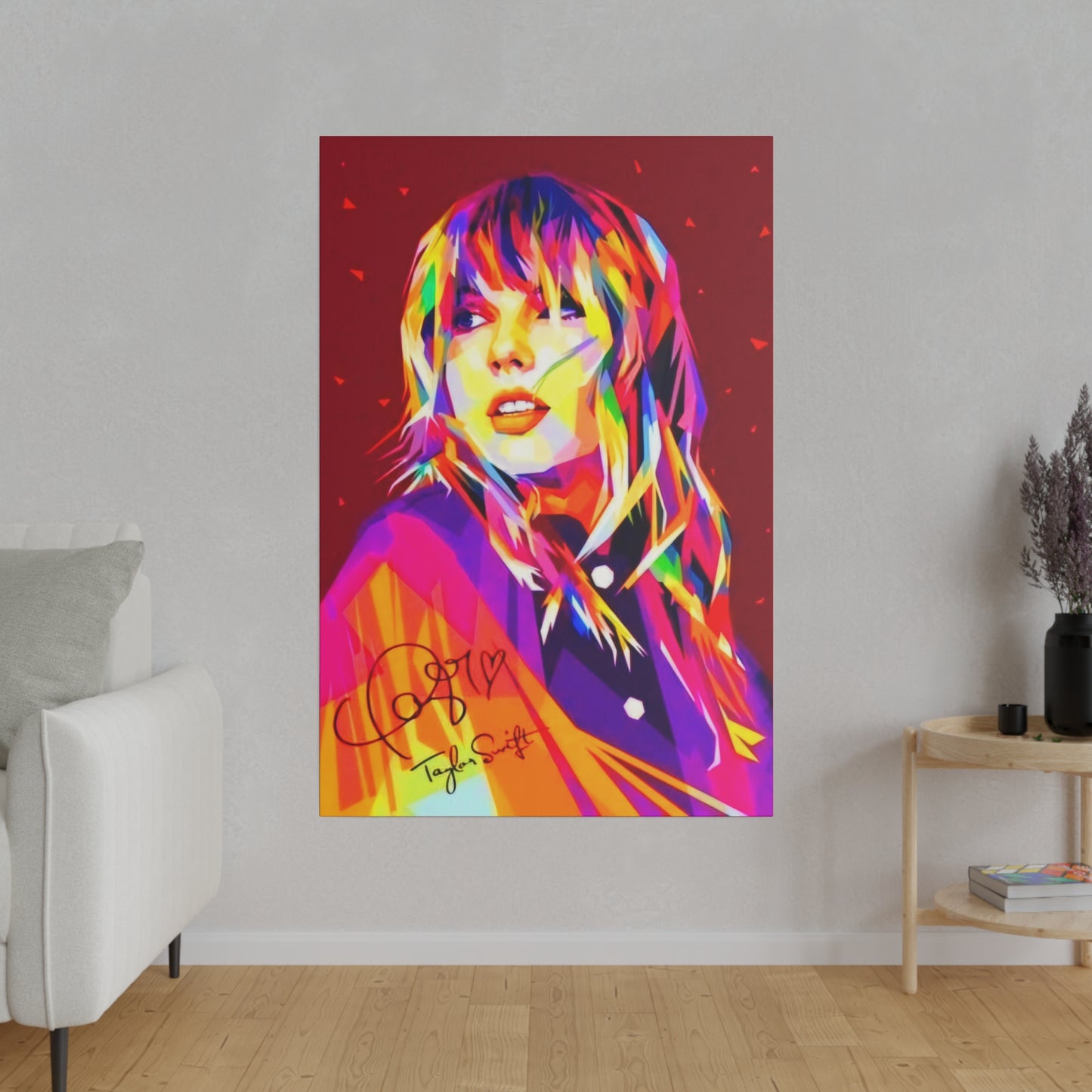 Taylor Swift Wall Art with Signature - Canvas