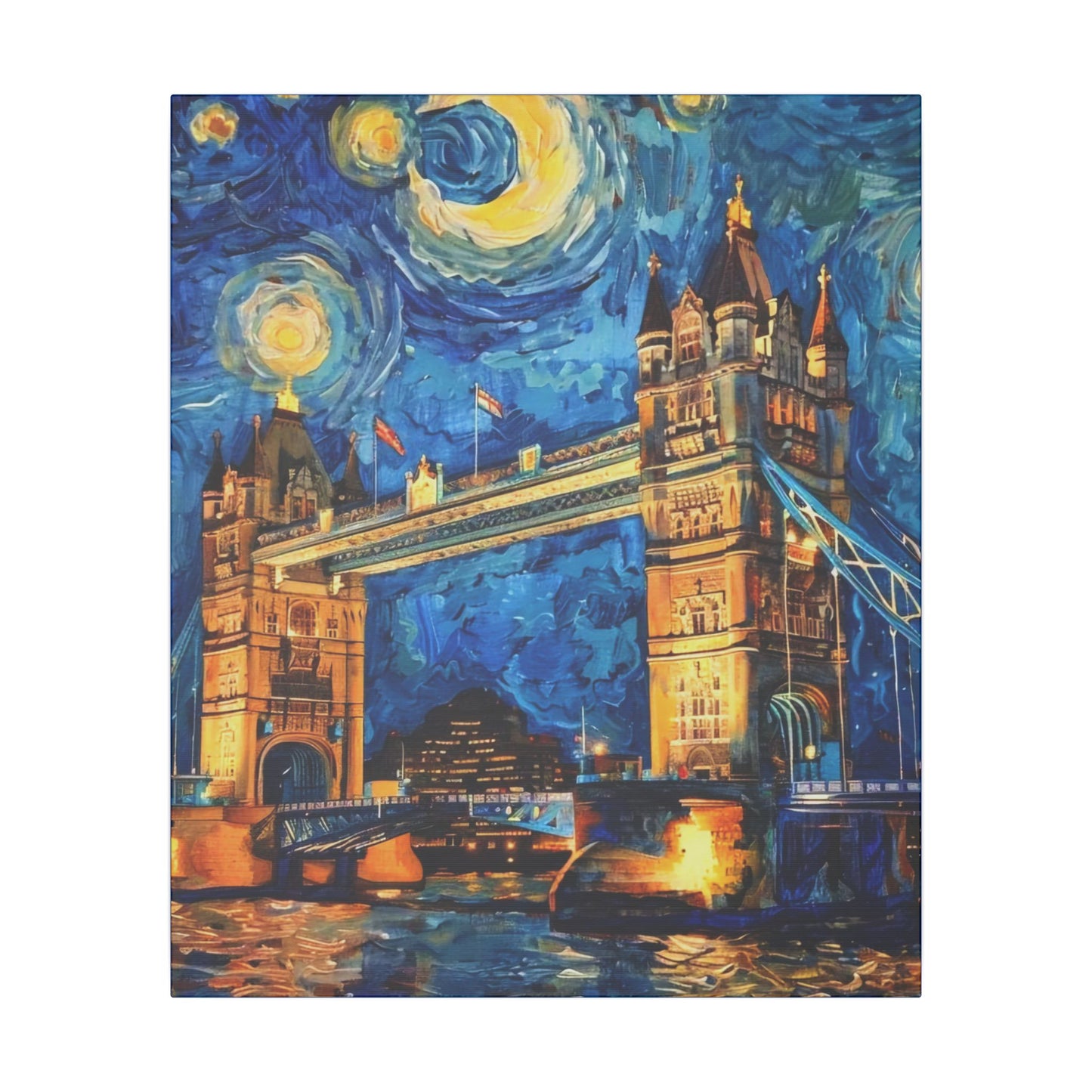 Canvas London Bridge meets Van Gogh Style
