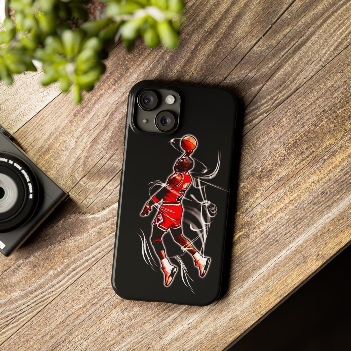 Michael Jordan Dunks and Scores" iPhone 15, 14, 13, 12, 11 Cases