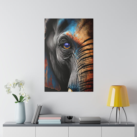 Half Elephant Head: Nature-Inspired Wall Art Canvas