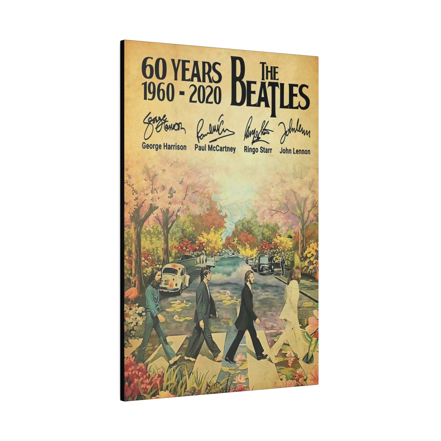 60 Years: The Beatles Walking on Abbey Road" Canvas
