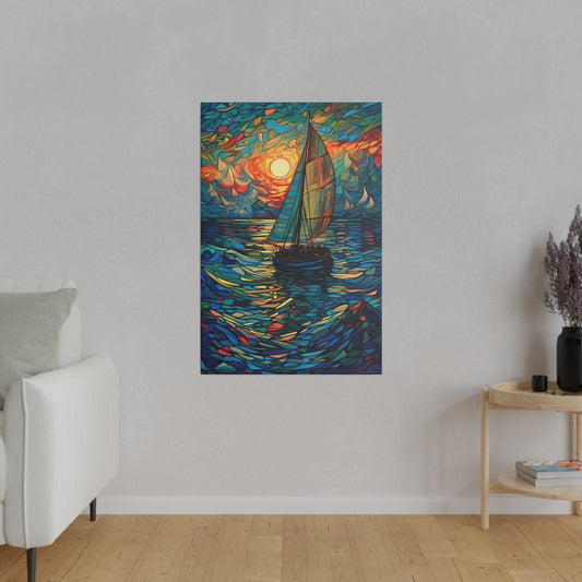 Ship on the Sea: Nautical Wall Art - Canvas