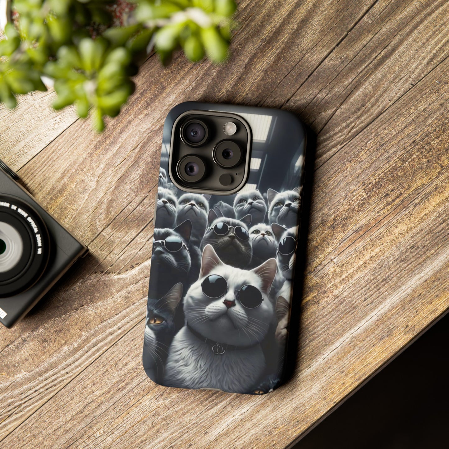 Cool Cats with Sunglasses" for iPhone 15, 14, 13, 12, 11 and Galaxy S23, S22 Cases