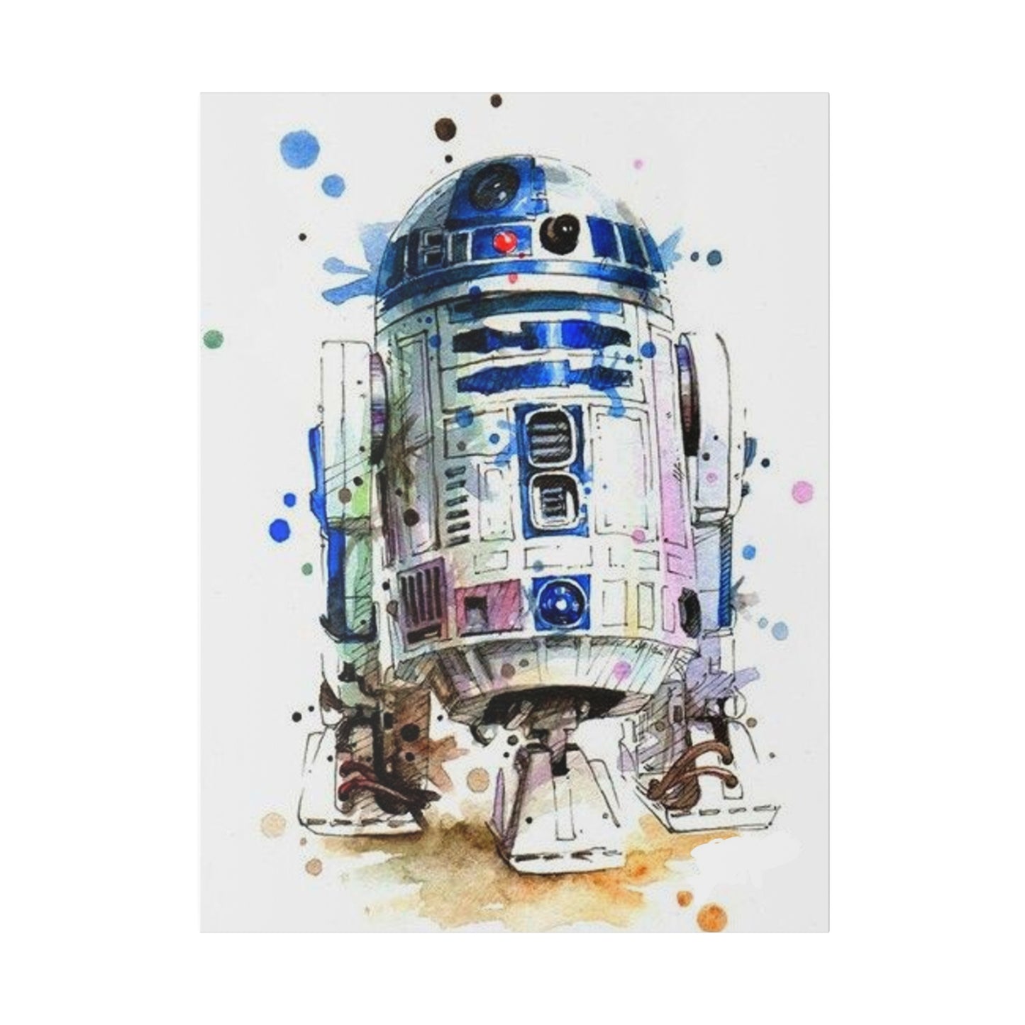 Star Wars R2-D2 Watercolor Art Canvas: Droid Delight