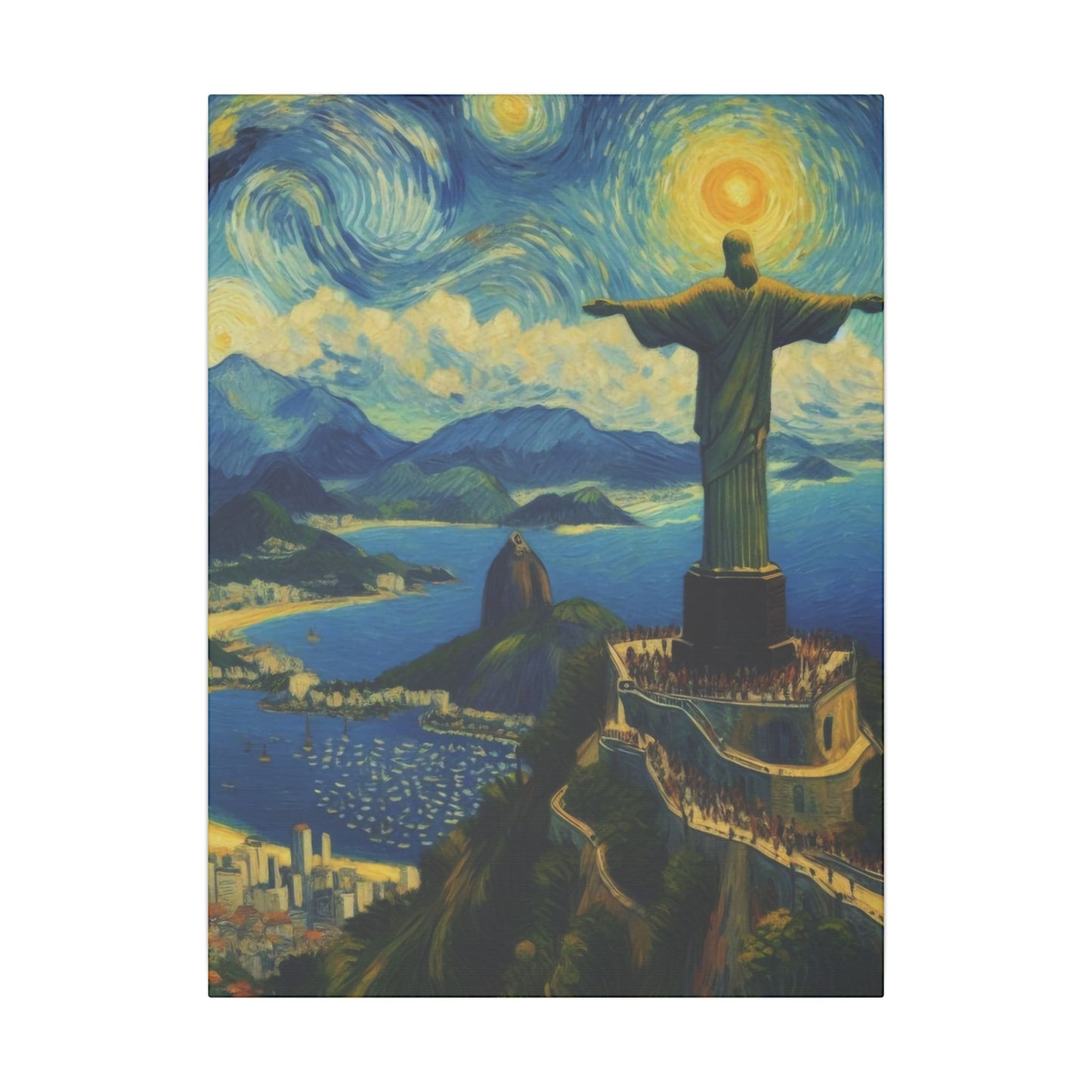 Canvas Rio de Janeiro meets Van Gogh Style