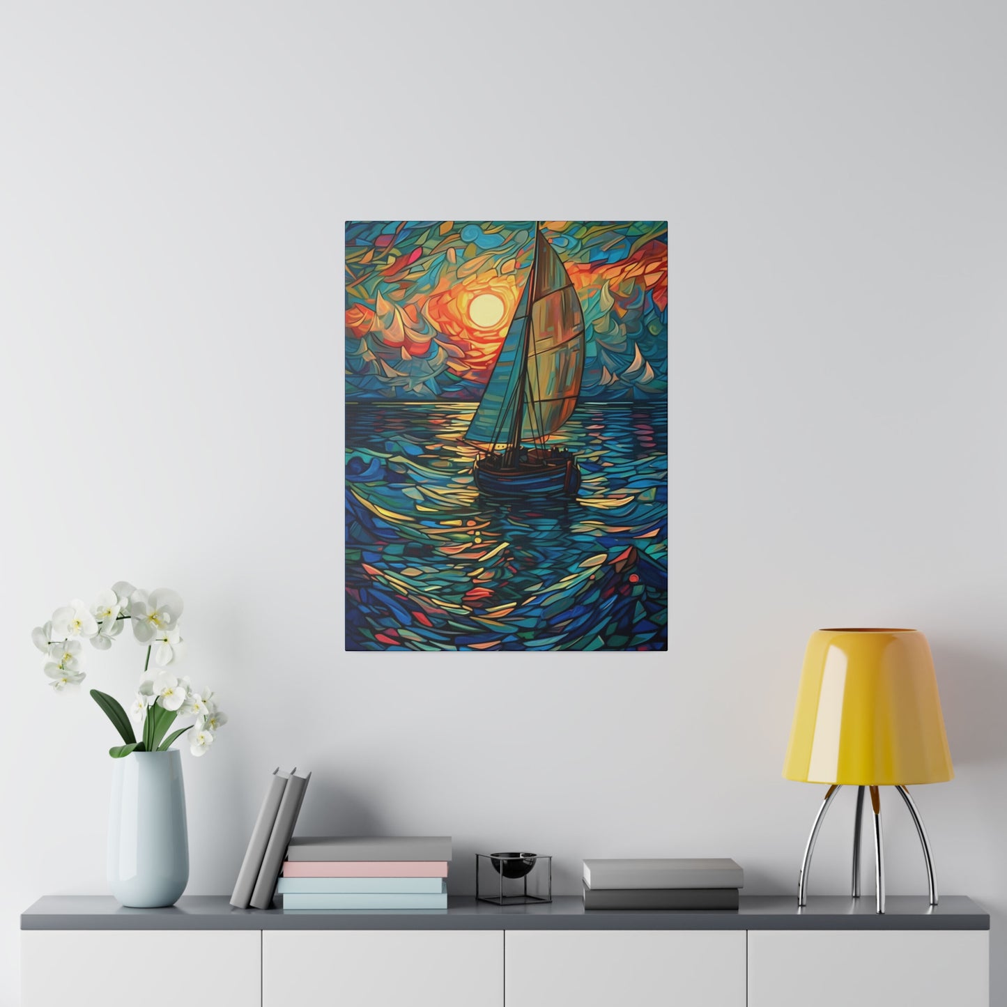 Ship on the Sea: Nautical Wall Art - Canvas