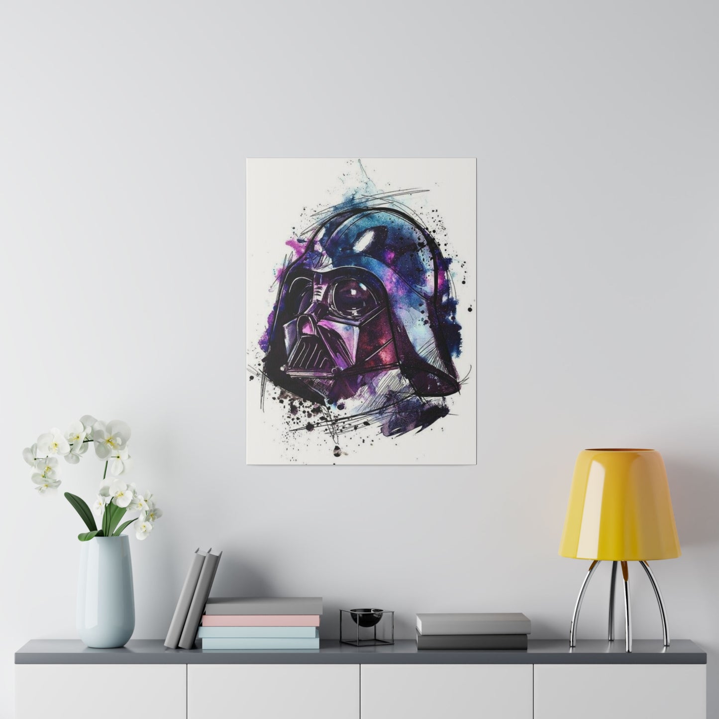 Star Wars Darth Vader Watercolor Canvas: Dark Side Art