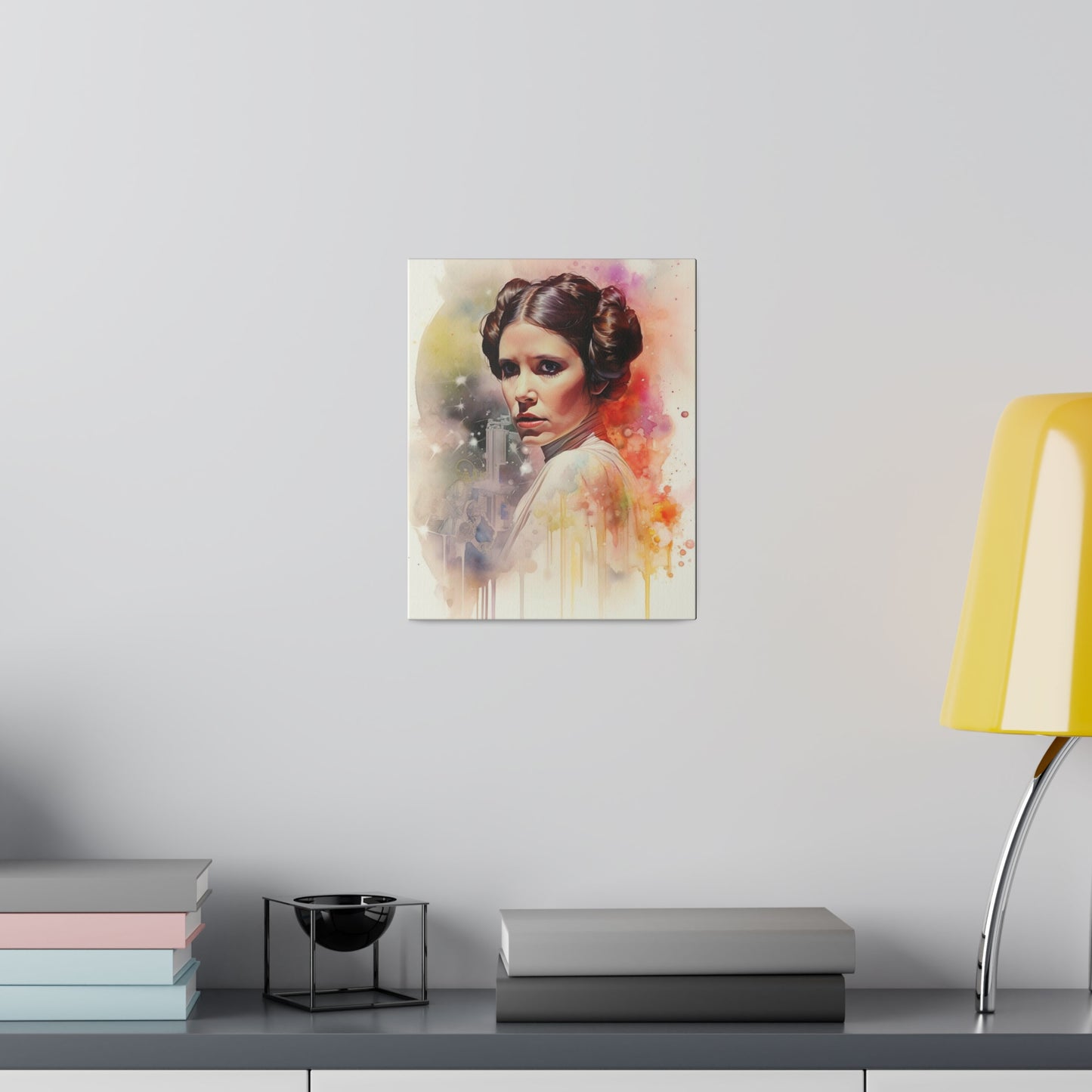 Star Wars Princess Leia Watercolor Canvas: Rebel Spirit