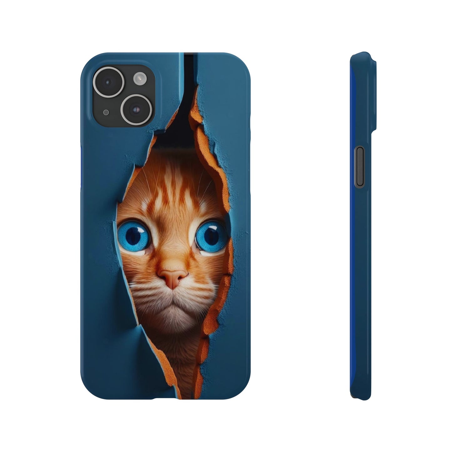 Curious Cat iPhone Cases: Peek-a-Boo Edition - Iphone 15, 14, 13, 12.