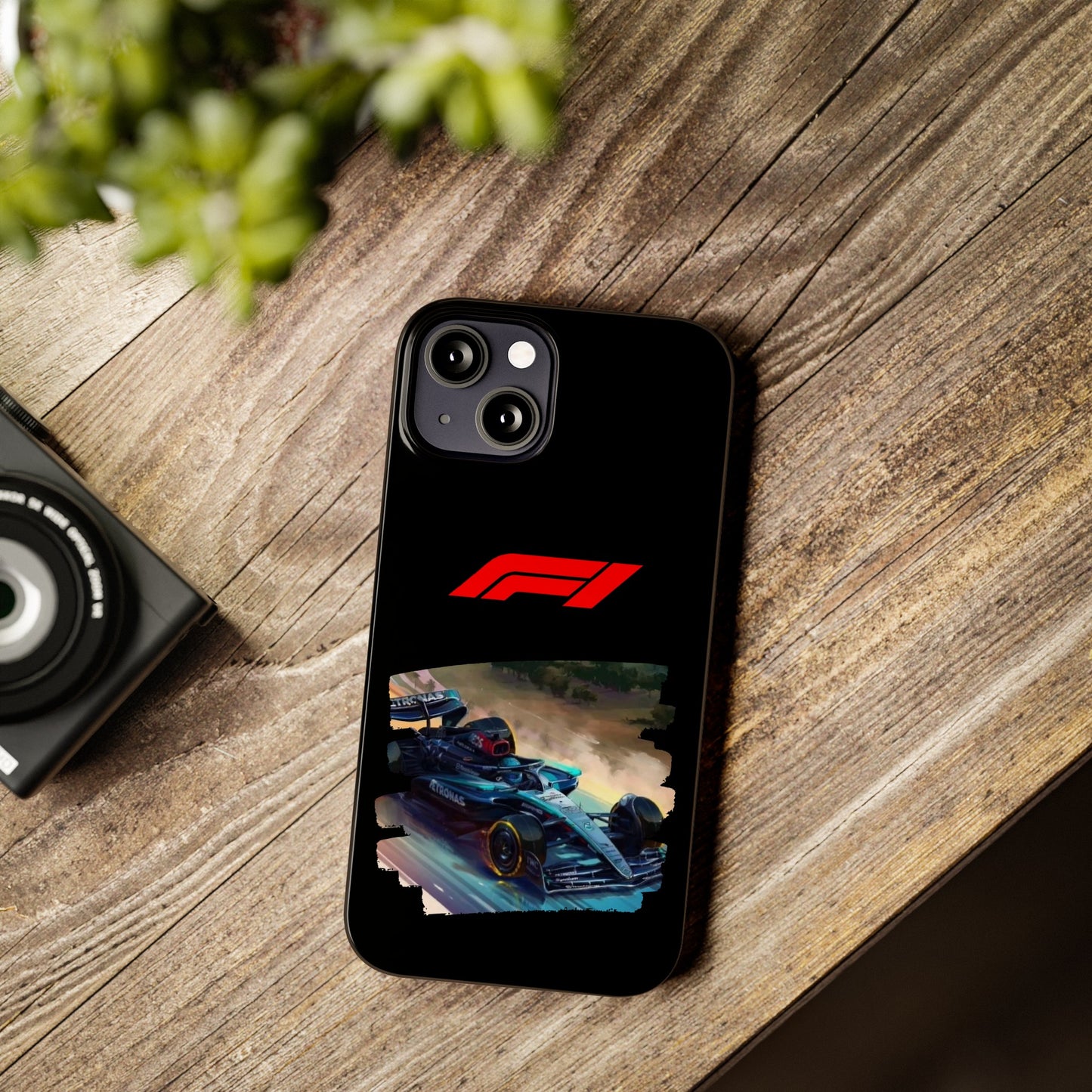 F1 Mercedes Racecar Iphone 15, 14, 13, 12, 11 Cases