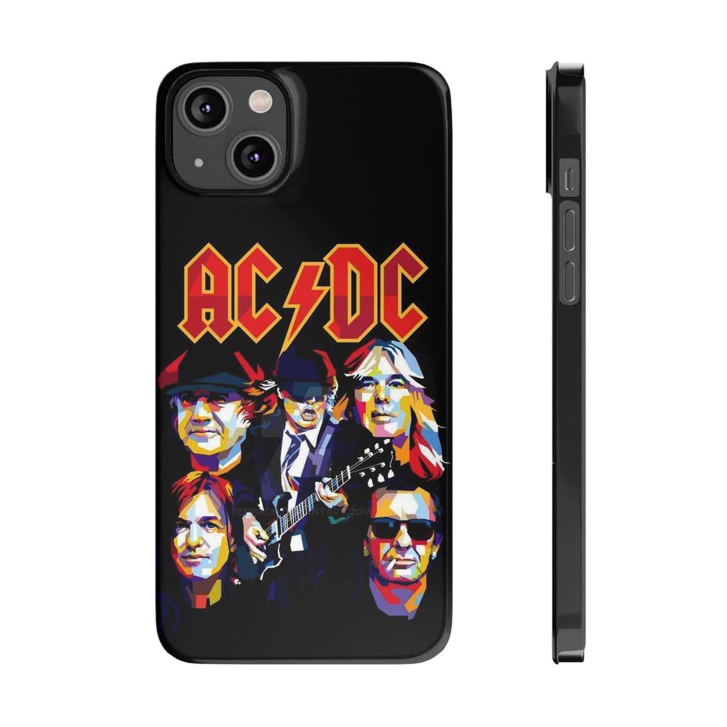 AC/DC IPhone 15, 14, 13, 12 Cases - Art design