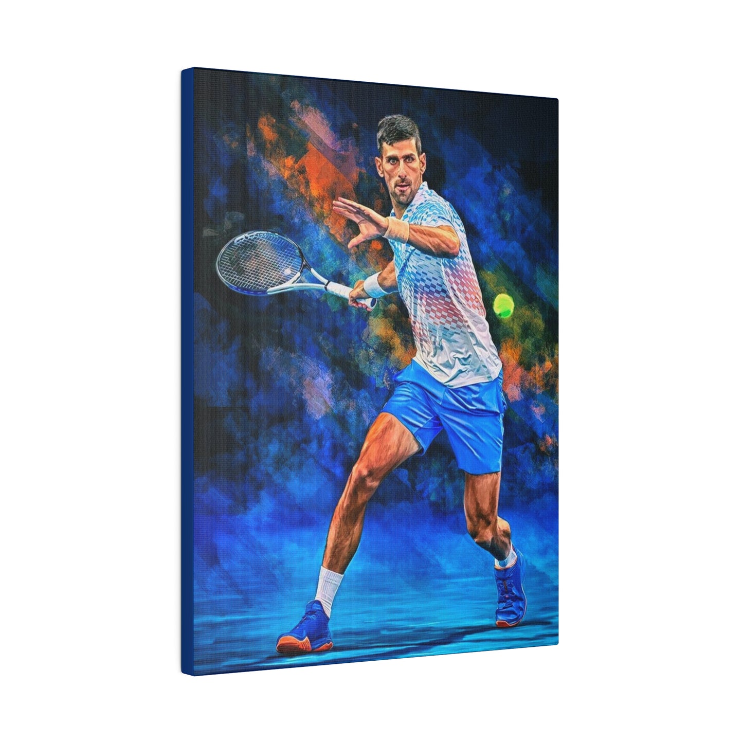 Tennis Legend Djokovic: Mastery on Canvas