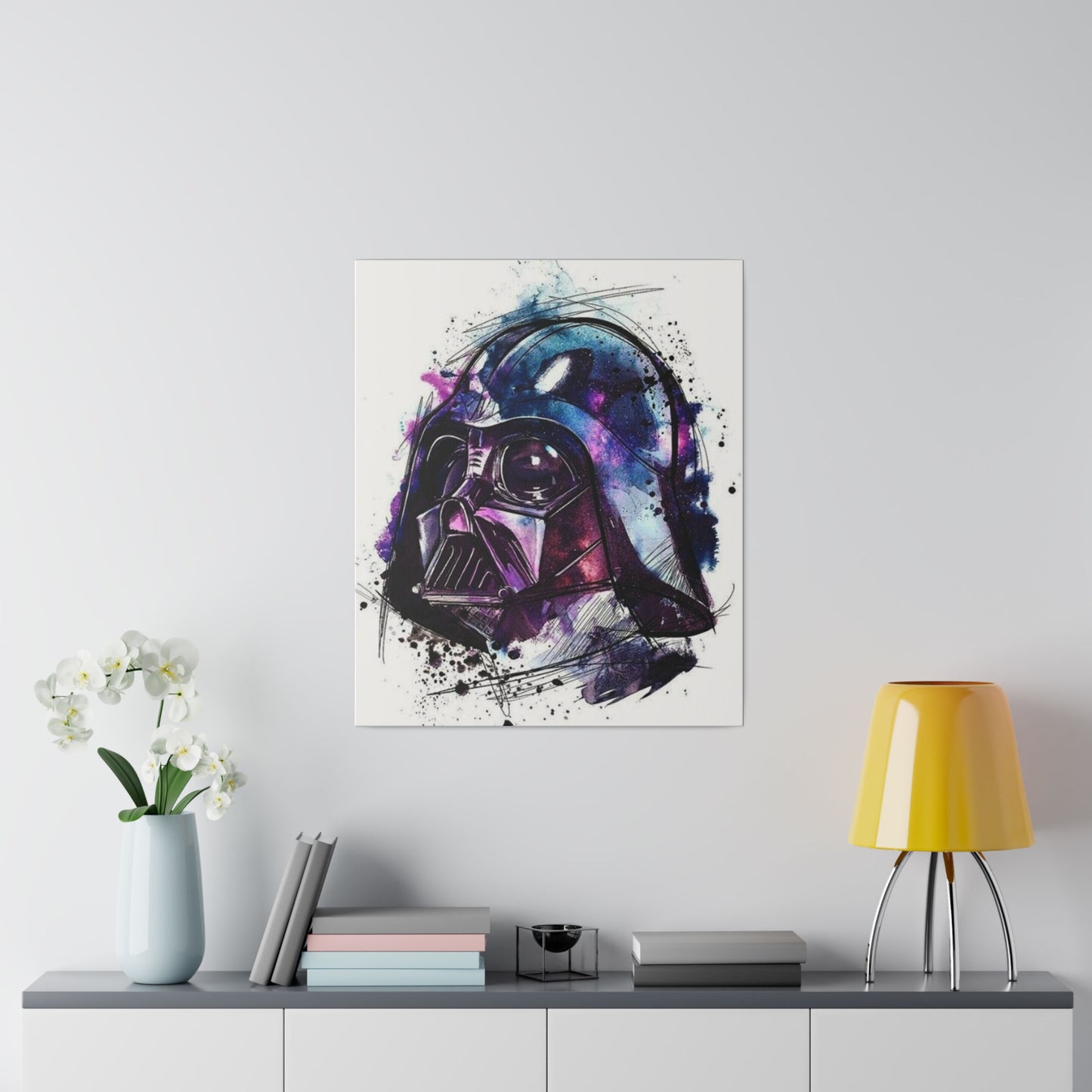 Star Wars Darth Vader Watercolor Canvas: Dark Side Art
