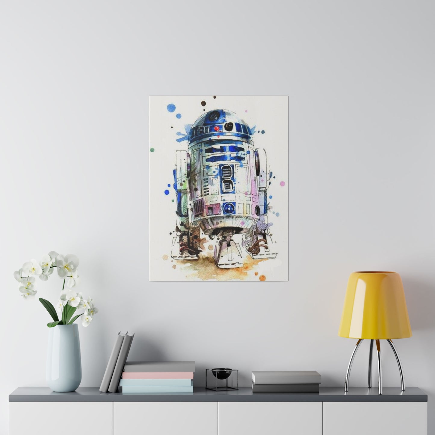 Star Wars R2-D2 Watercolor Art Canvas: Droid Delight