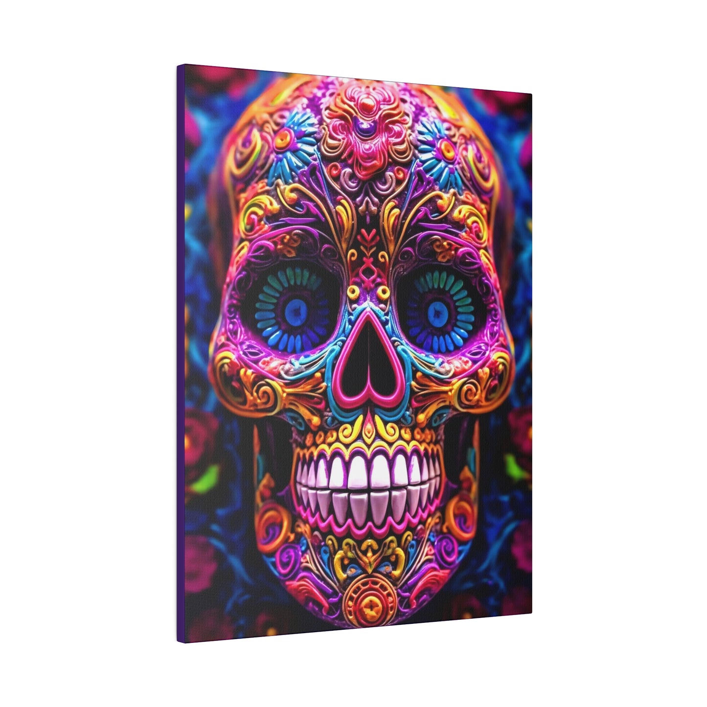 Colorful Skullhead: Mexican Style Canvas