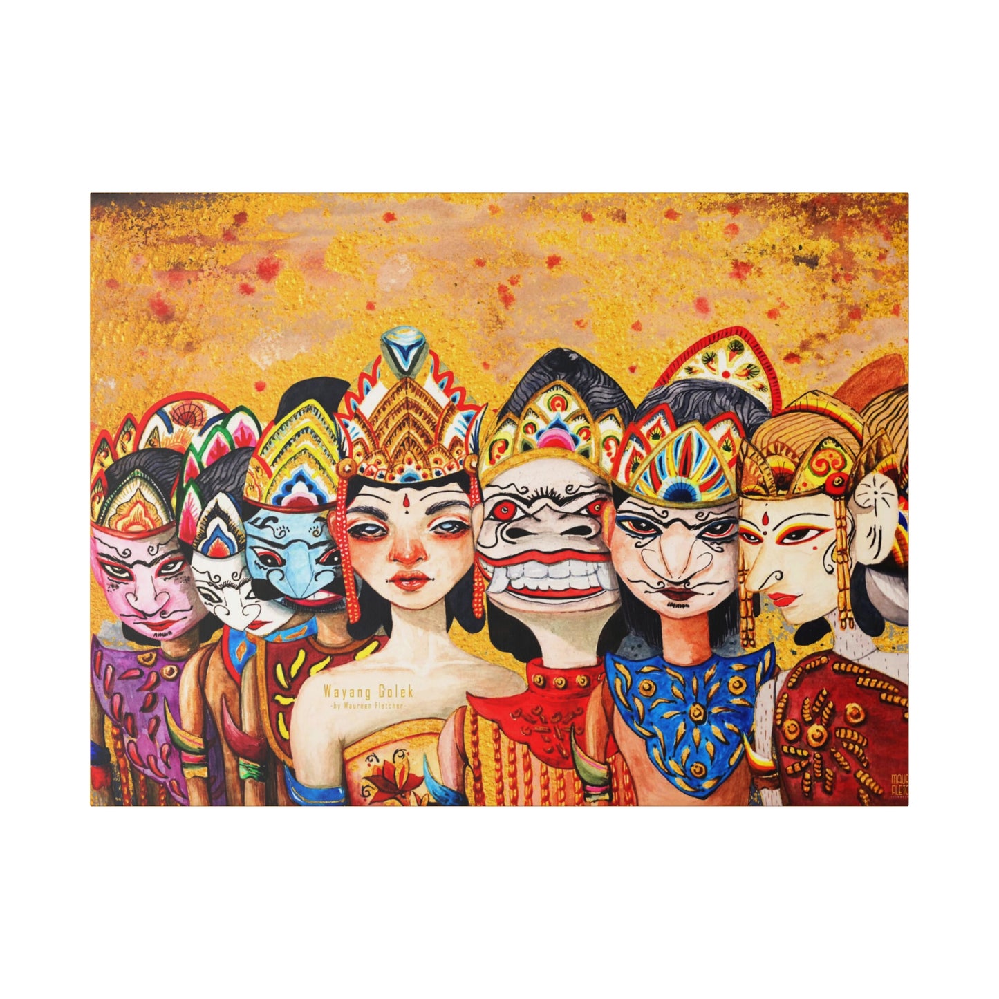 Wayang Art of Indonesia: Wall Decor - Canvas