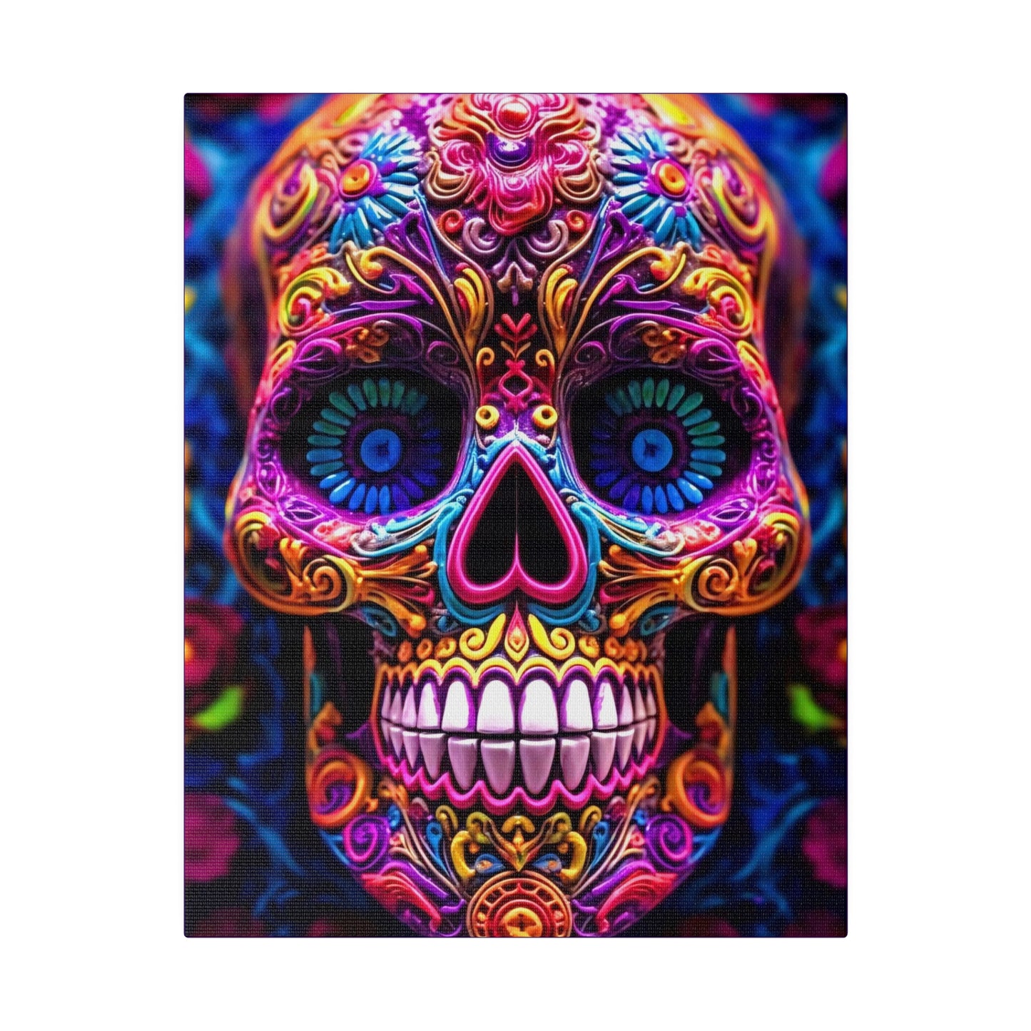 Colorful Skullhead: Mexican Style Canvas
