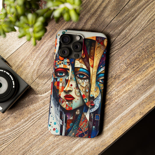 Two Faces Art Design Iphone 15, 14, 13, 12 cases