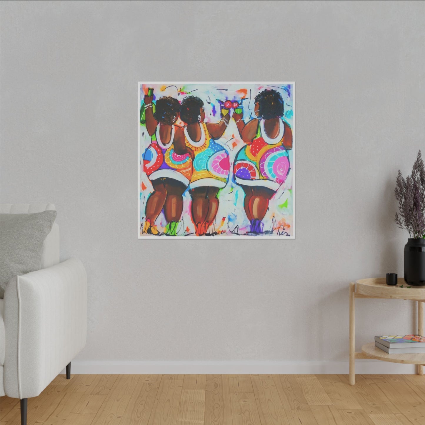 Three Fat Ladies - Party Time Canvas