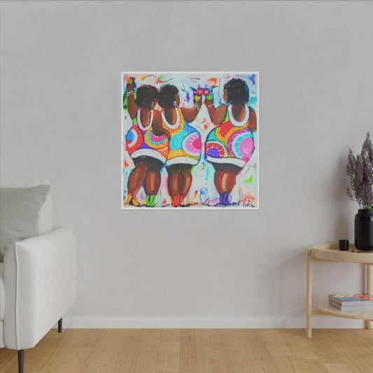 Three Fat Ladies - Party Time Canvas