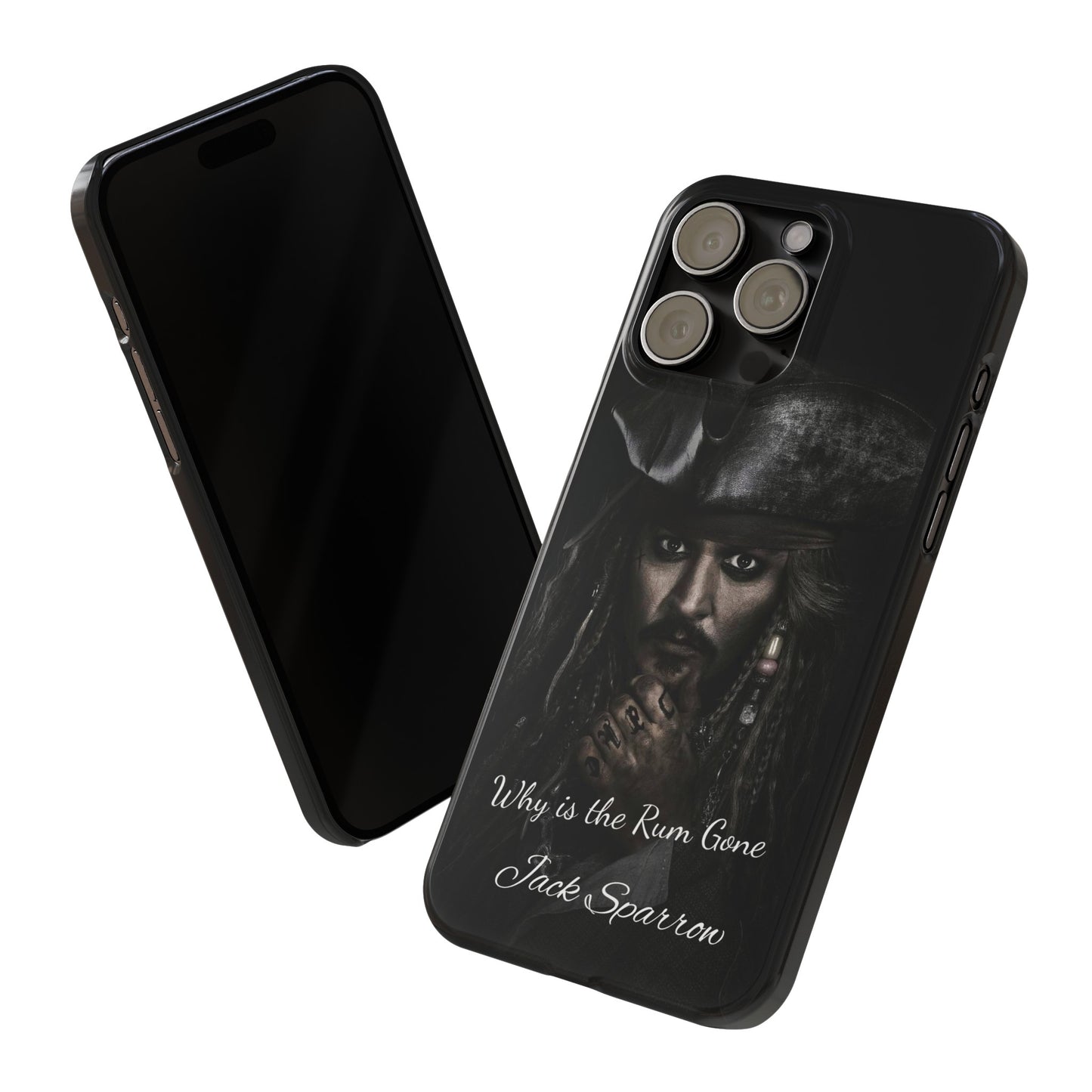 Captain Jack Sparrow: Where's the Rum? iPhone 15, 14, 13, 12 Cases