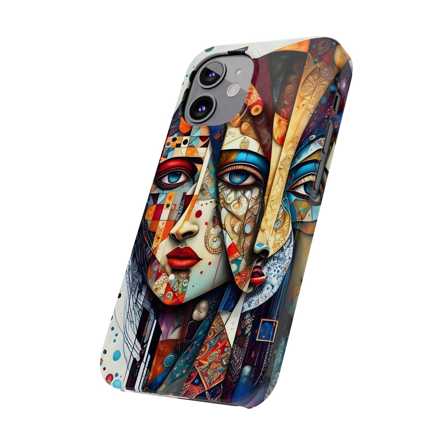 Two Faces Art Design Iphone 15, 14, 13, 12 cases