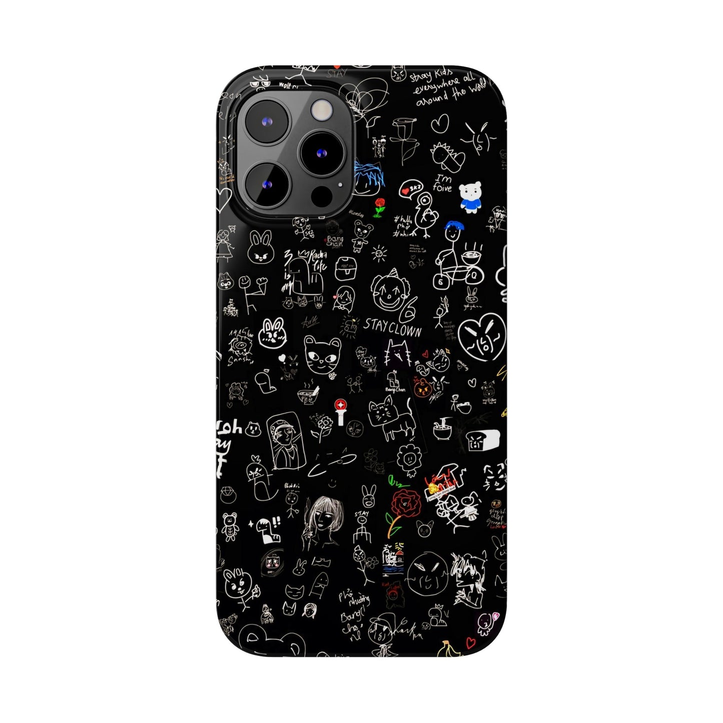Kids Drawings Style Iphone 15, 14, 13, 12 Cases