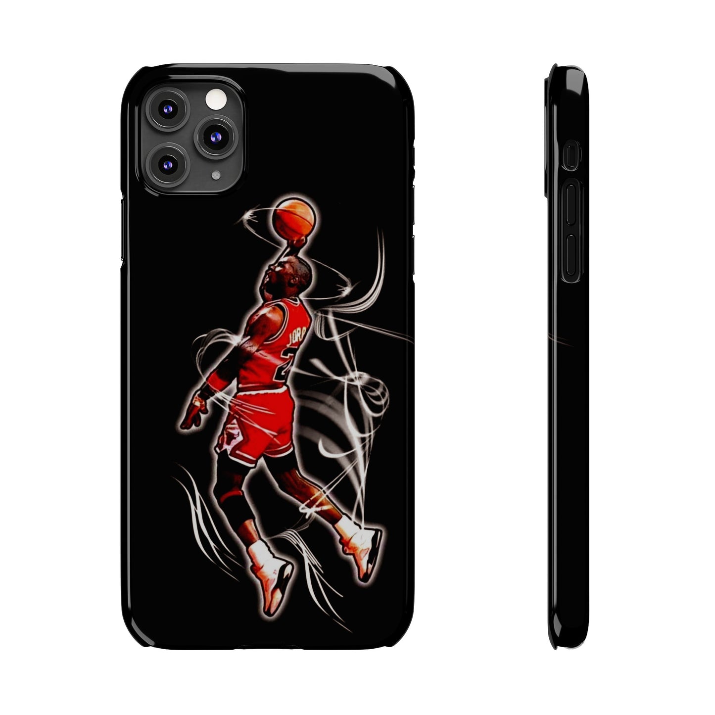 Michael Jordan Dunks and Scores" iPhone 15, 14, 13, 12, 11 Cases