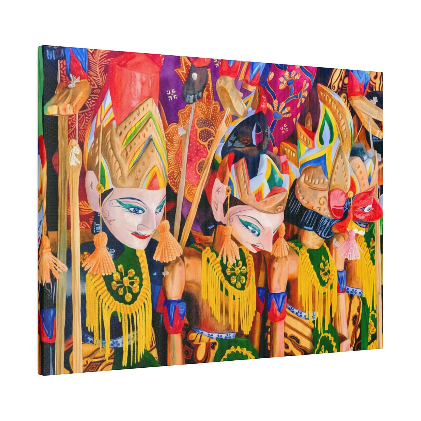 Wayang Tales: Indonesian Wall Art - Canvas