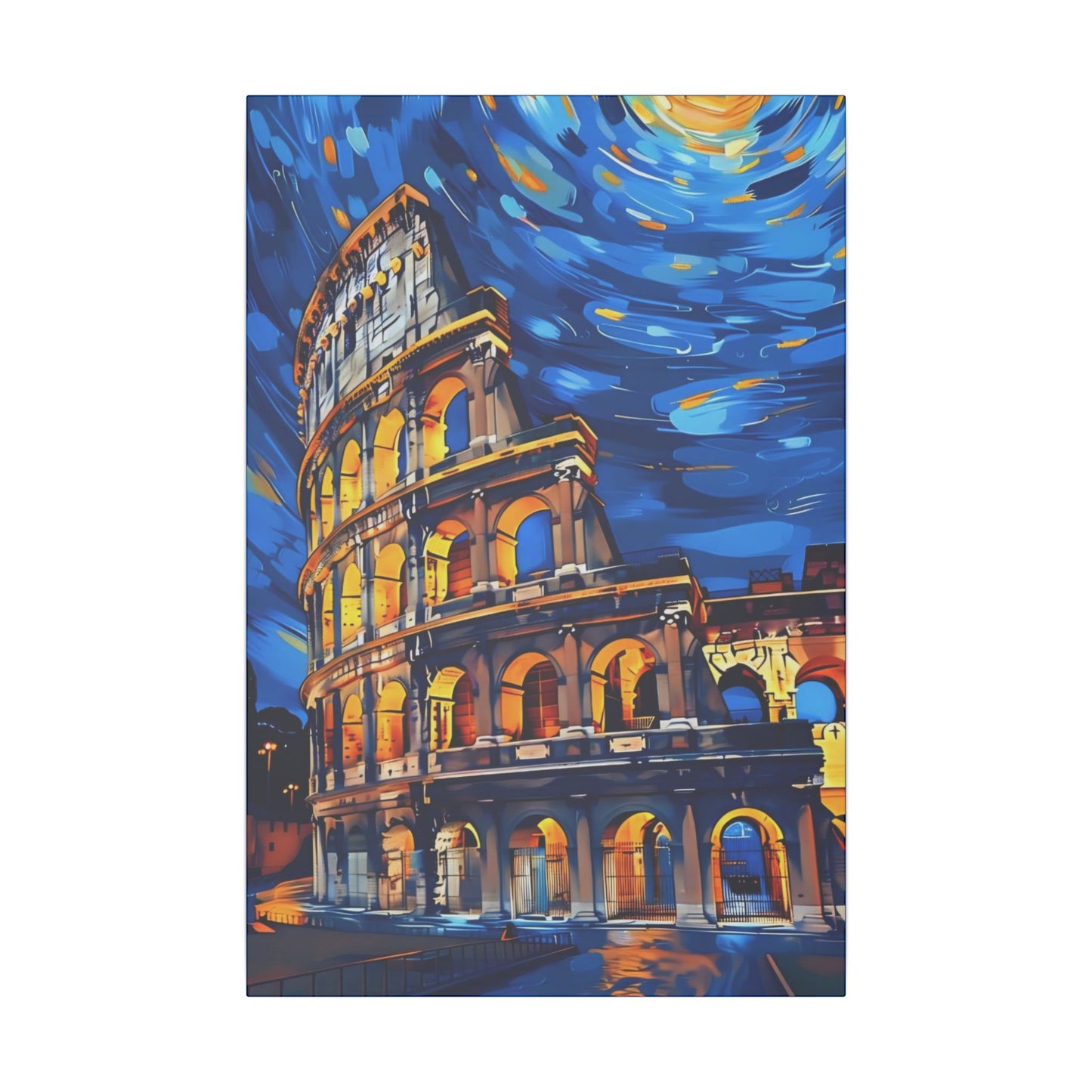 Canvas Colosseum Meets Van Gogh Style