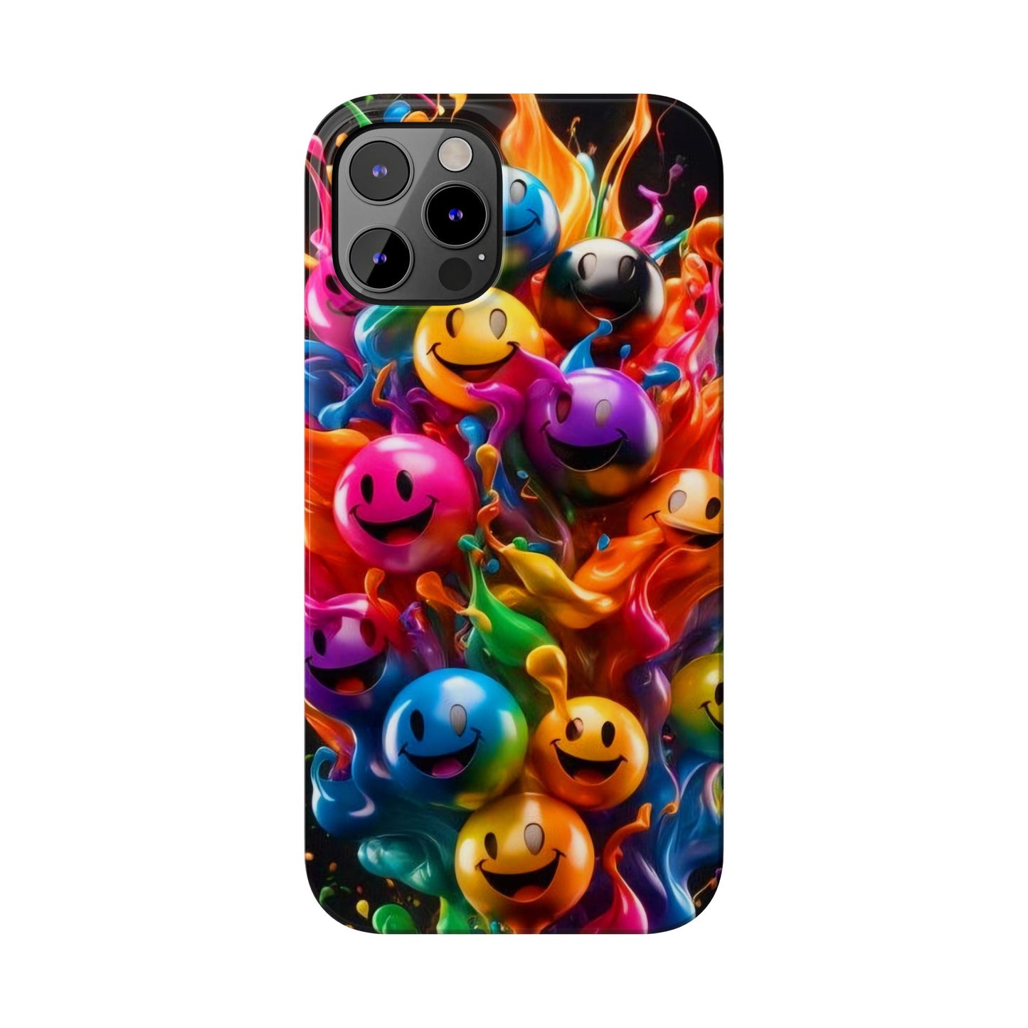 Colorful Emoji" iPhone Cases for iPhone Models 15, 14, 13, 12