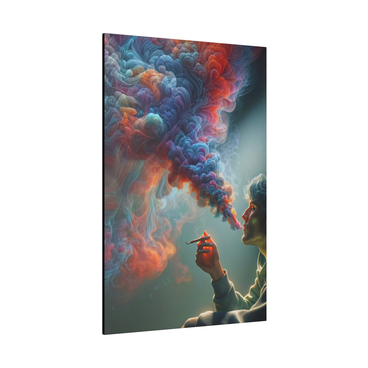 The Colorful World of Men and Smoke - Canvas