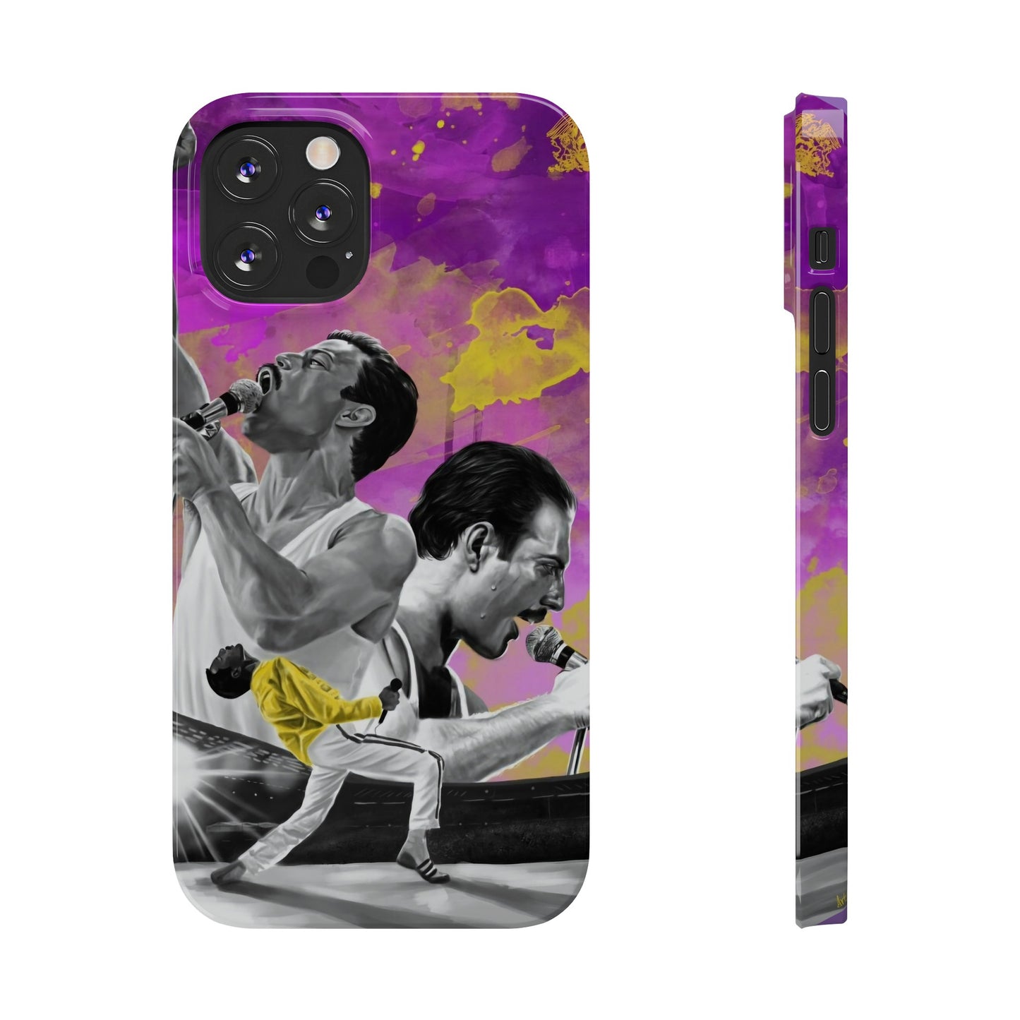 Queen Freddie Mercury on Live Aid  IPhone 15, 14, 13, 12 Cases