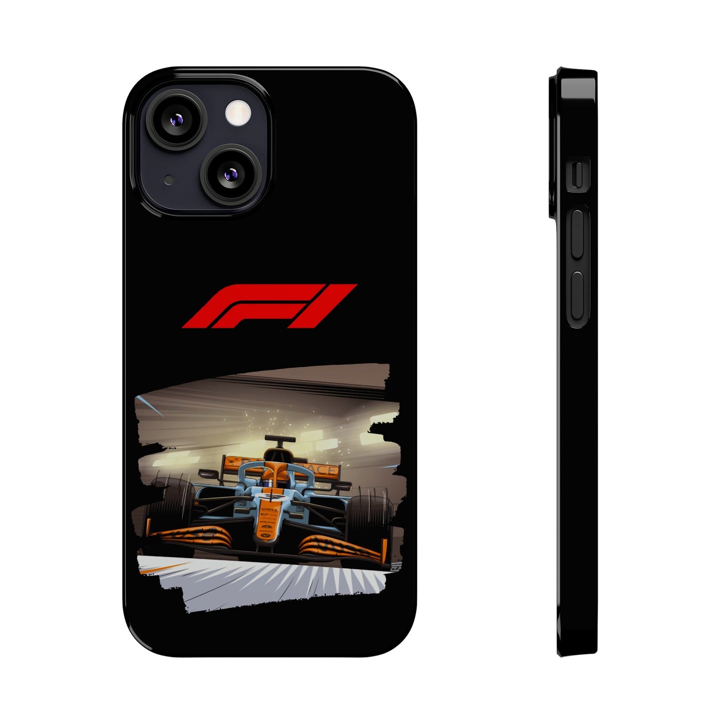 F1 McClaren Orange Car Iphone 15, 14, 13, 12, 11 Cases