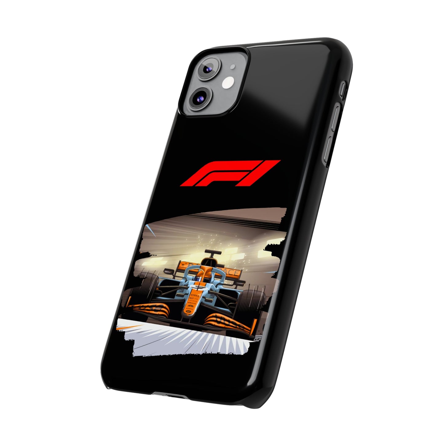 F1 McClaren Orange Car Iphone 15, 14, 13, 12, 11 Cases
