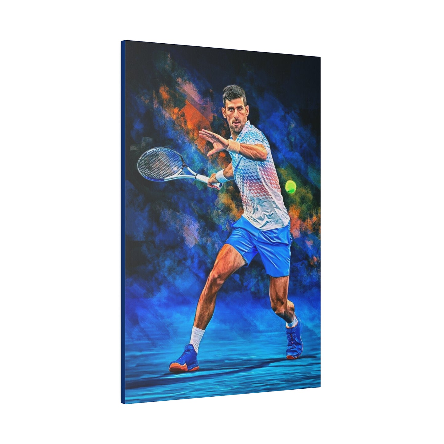 Tennis Legend Djokovic: Mastery on Canvas
