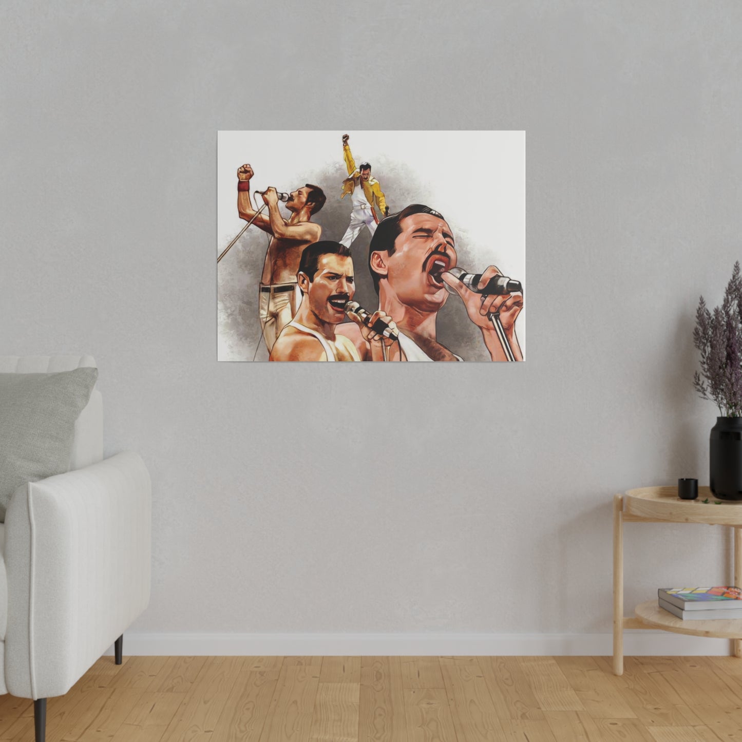 Queen and Freddie Mercury on Live Aid - Canvas