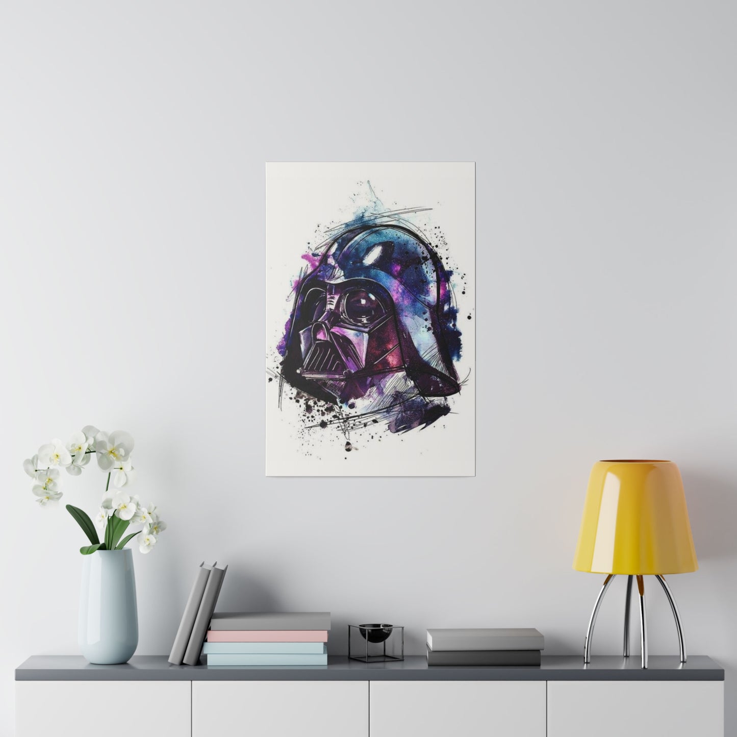 Star Wars Darth Vader Watercolor Canvas: Dark Side Art
