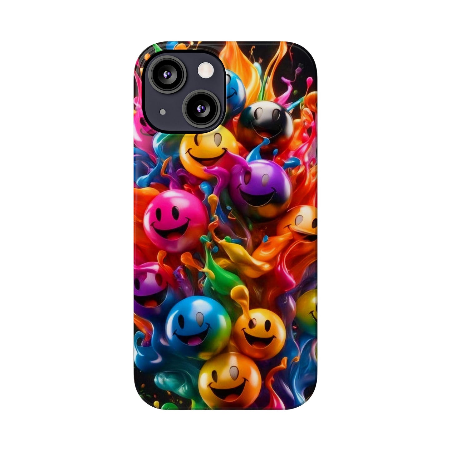 Colorful Emoji" iPhone Cases for iPhone Models 15, 14, 13, 12