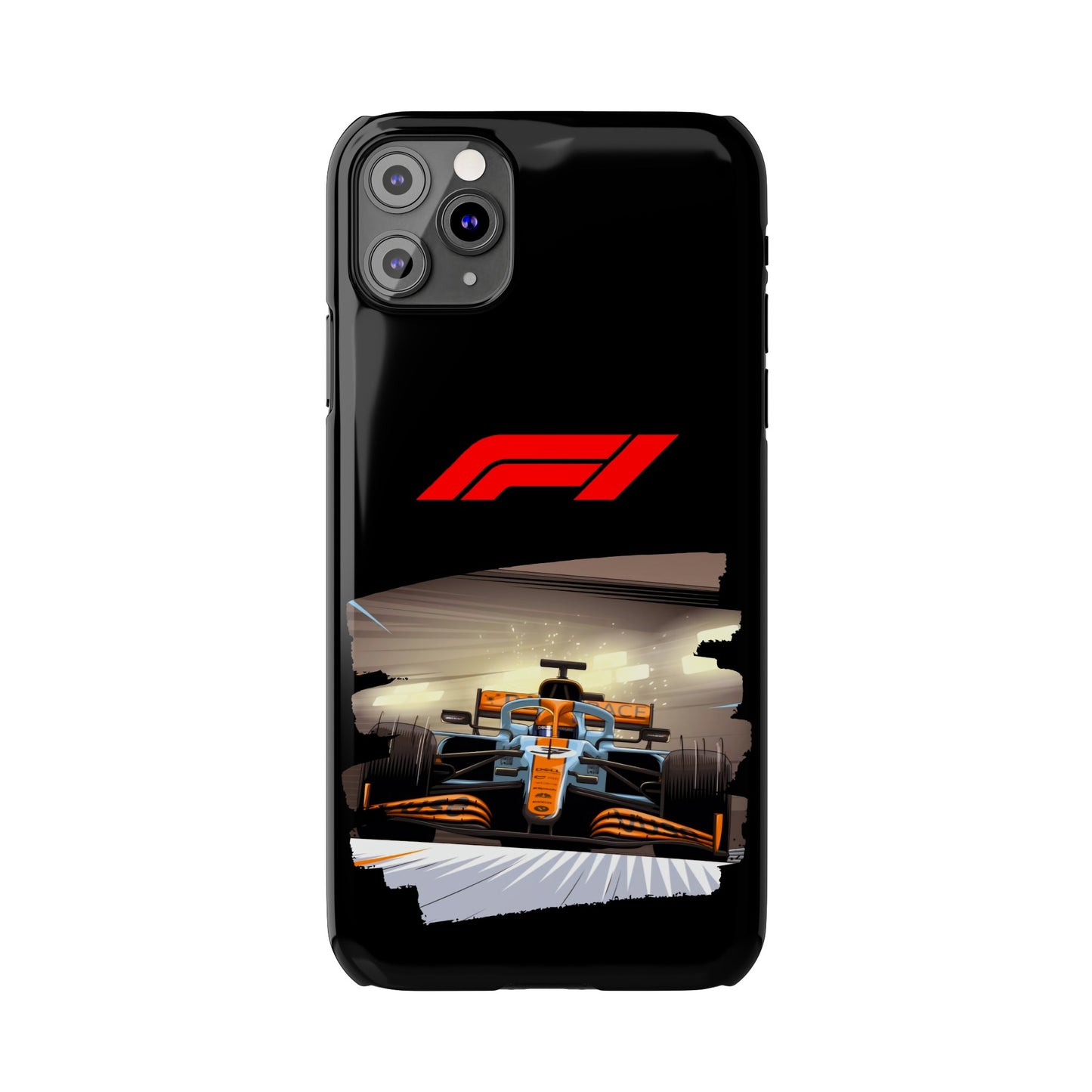 F1 McClaren Orange Car Iphone 15, 14, 13, 12, 11 Cases