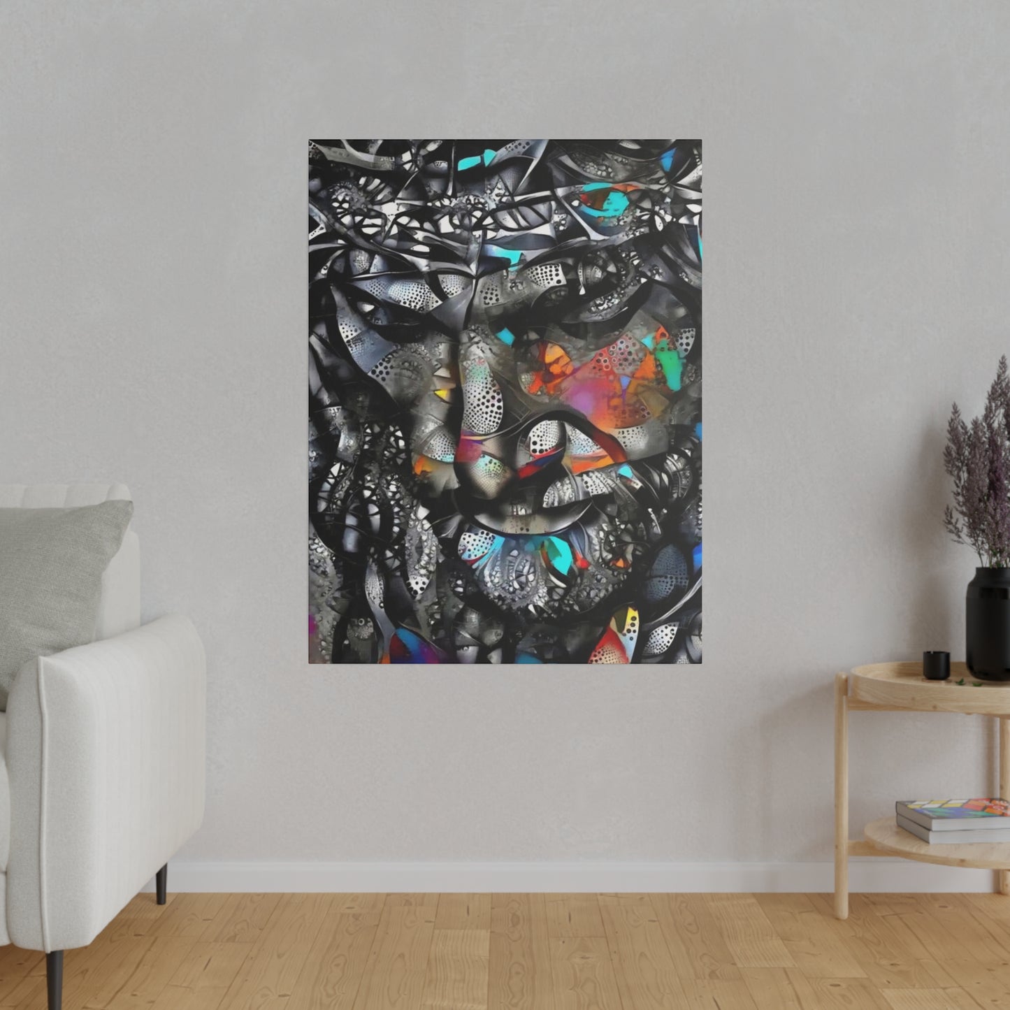 Jesus with Thorn Crown: Sacred Wall Art - Canvas