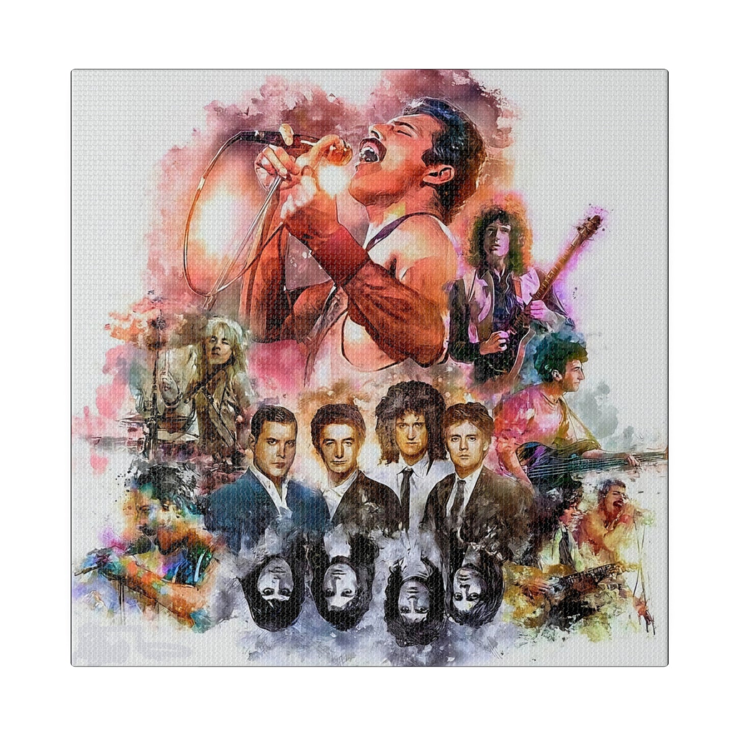 Queen: Compilation of Iconic Moments" Canvas Oil Painting