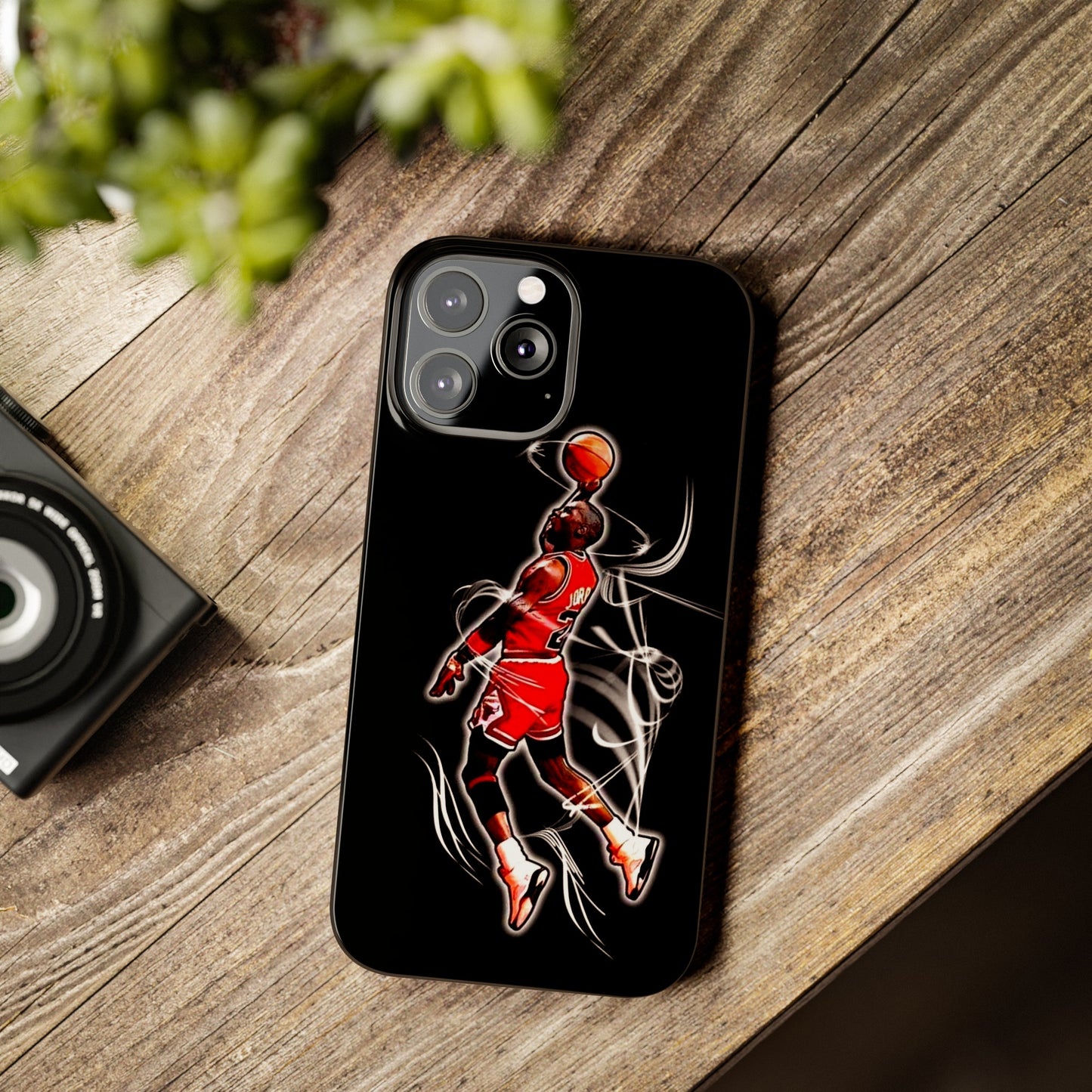 Michael Jordan Dunks and Scores" iPhone 15, 14, 13, 12, 11 Cases