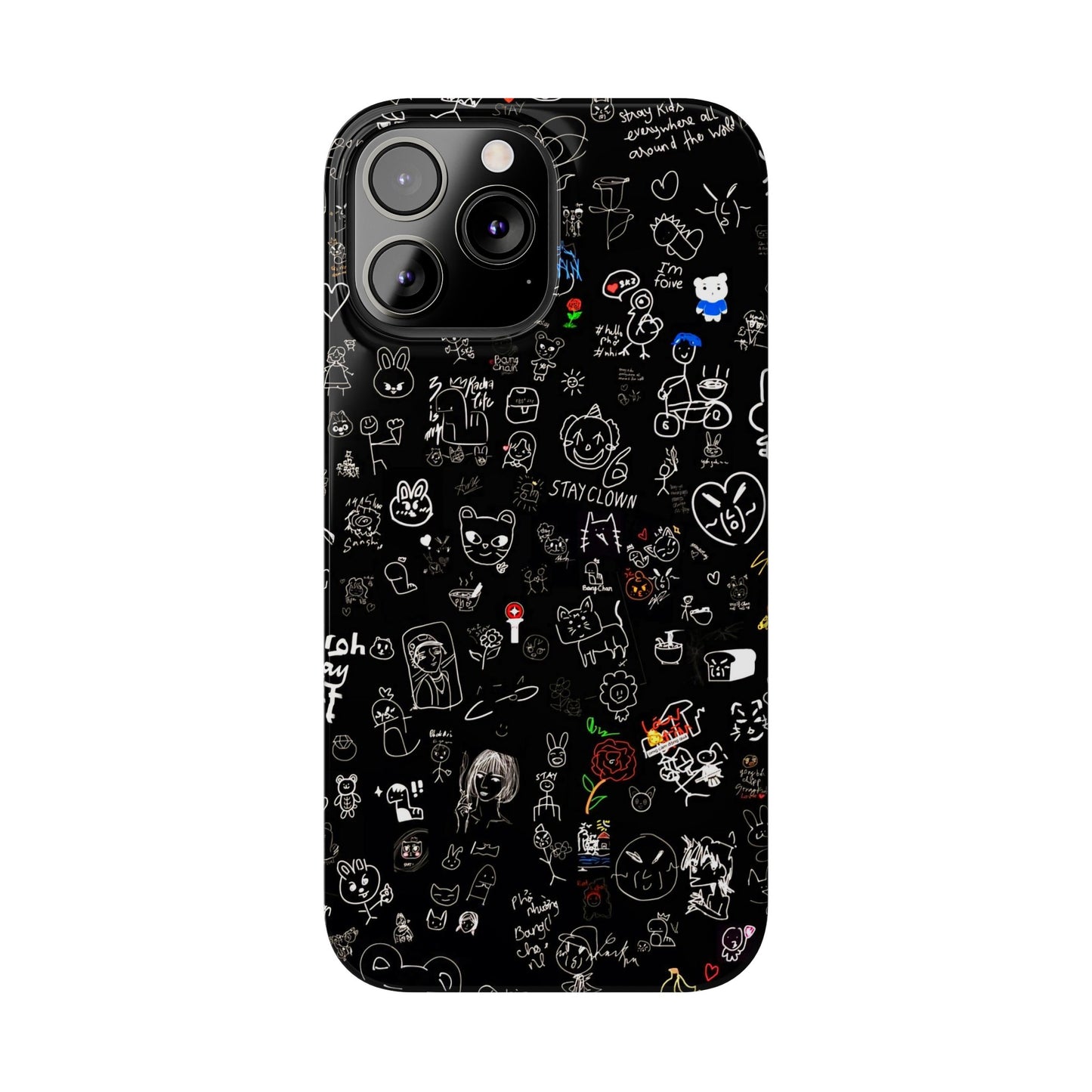 Kids Drawings Style Iphone 15, 14, 13, 12 Cases