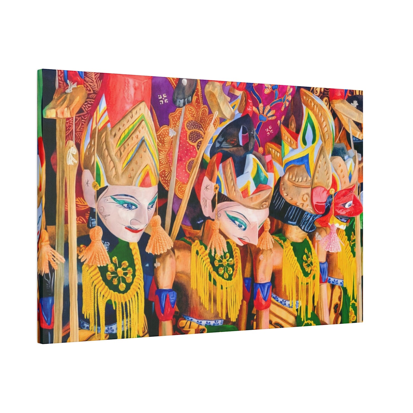Wayang Tales: Indonesian Wall Art - Canvas