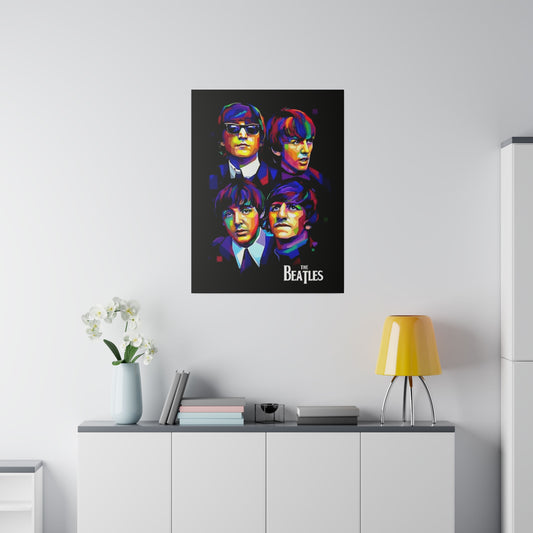 The Beatles Black Portret - Canvas