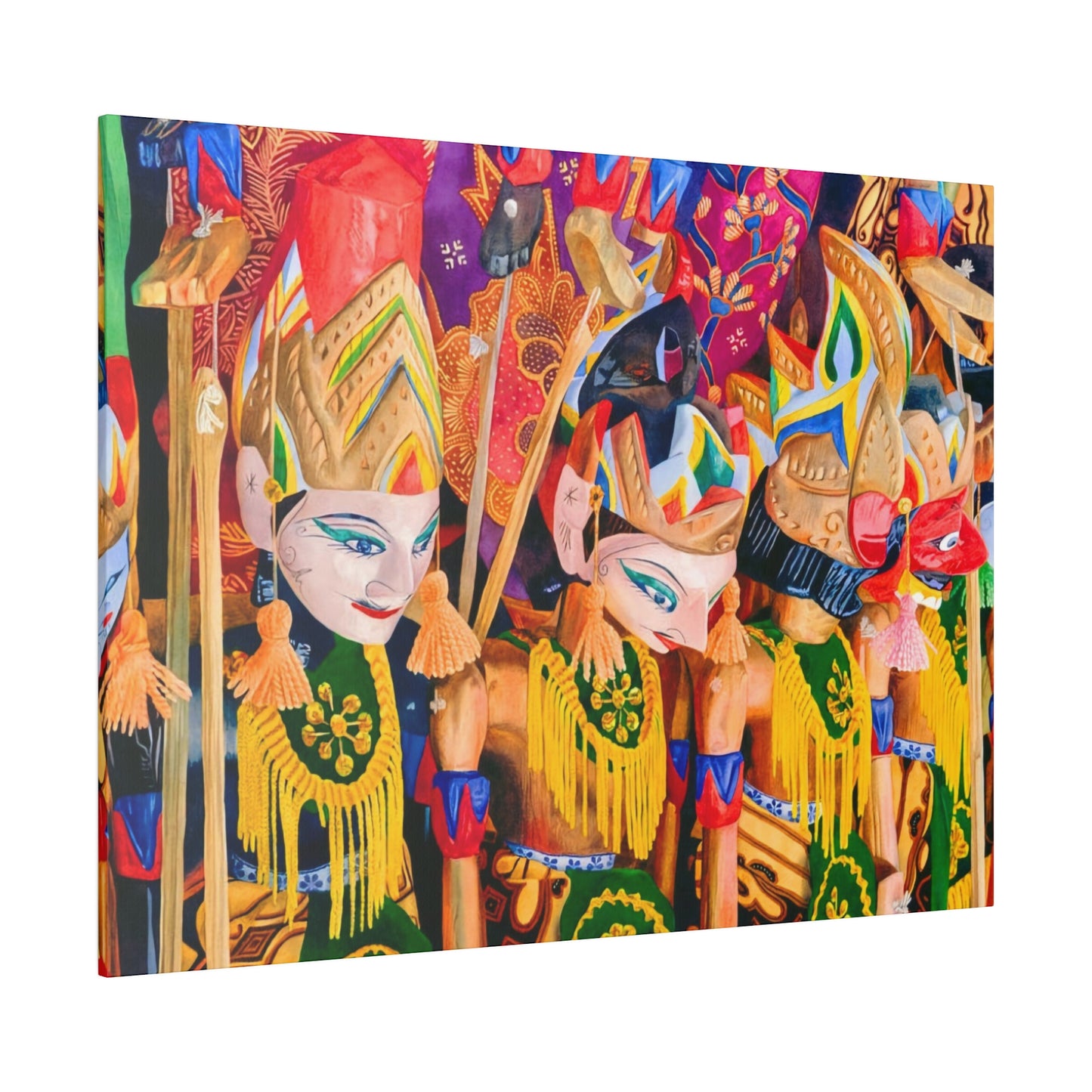 Wayang Tales: Indonesian Wall Art - Canvas