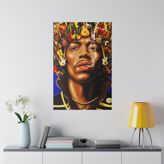 Jimi Hendrix Guitar King - Canvas
